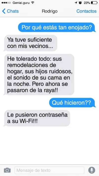 Mensajes de texto con un giro inesperado