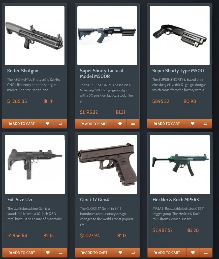 Capturas propias: páginas de la Deep web variadas