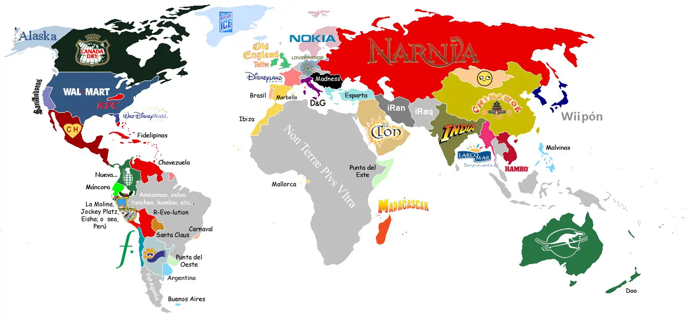 El mundo según distintos países