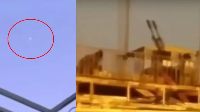 Asombroso! Un OVNI bajo fuego de artillería en Teherán, Irán