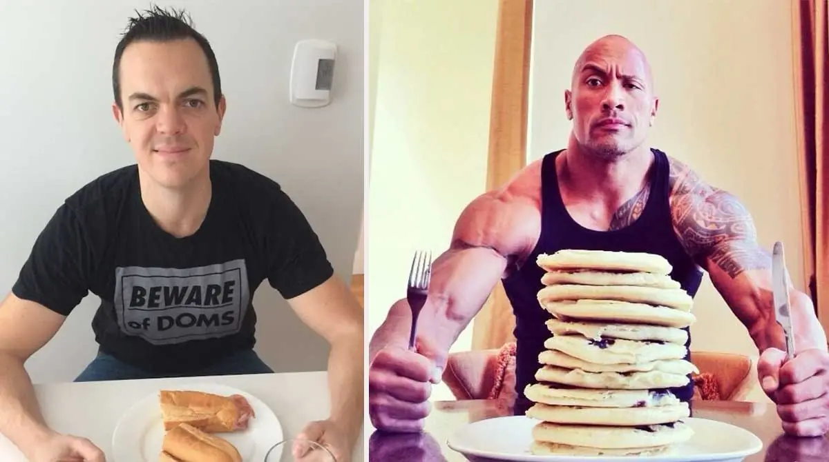 Que pasa cuando un hombre común prueba la dieta de “La Roca”