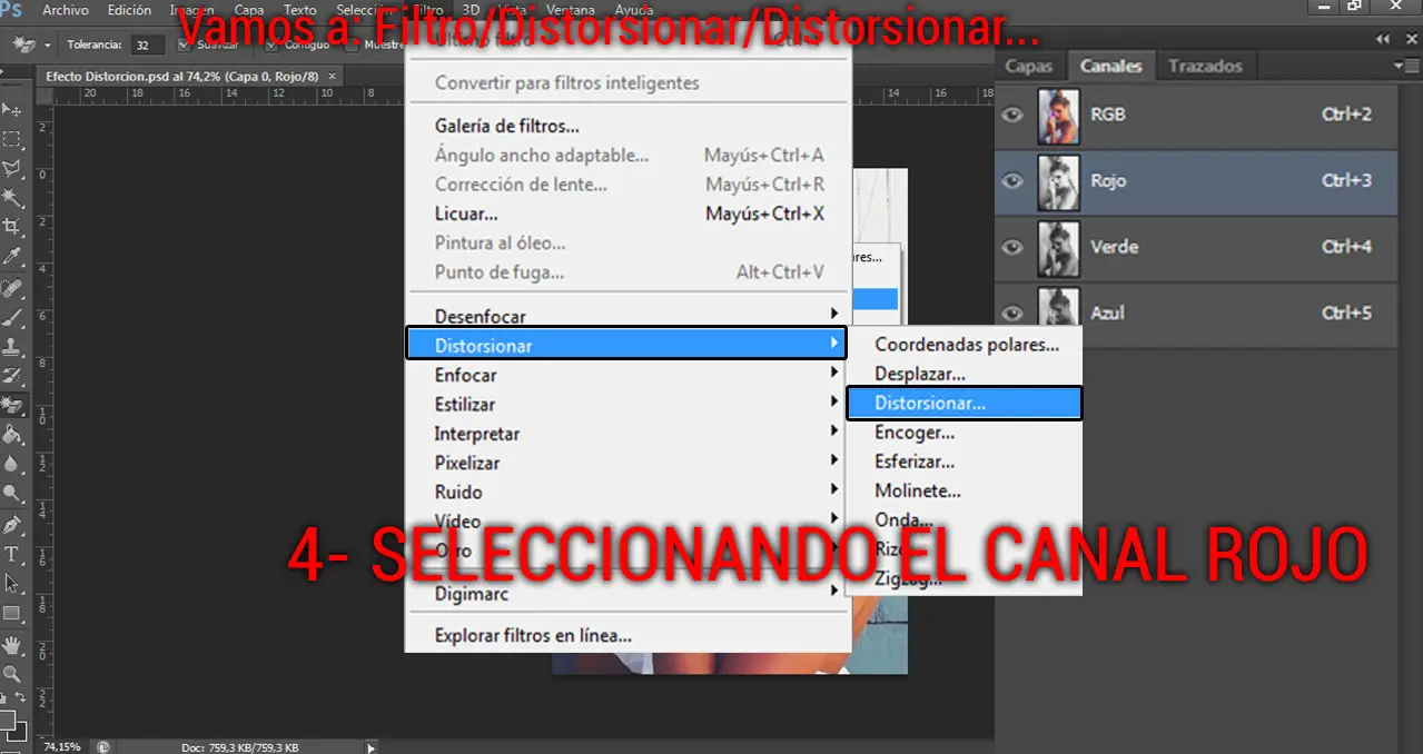 Photoshop cs6 Hacer Efecto Glitc