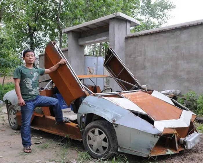 Este hombre armo su propio Lamborghini