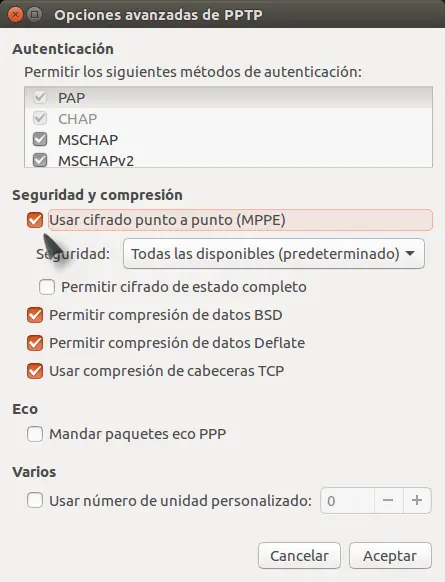 Conexión VPN vía OpenVPN o PPTP en Linux