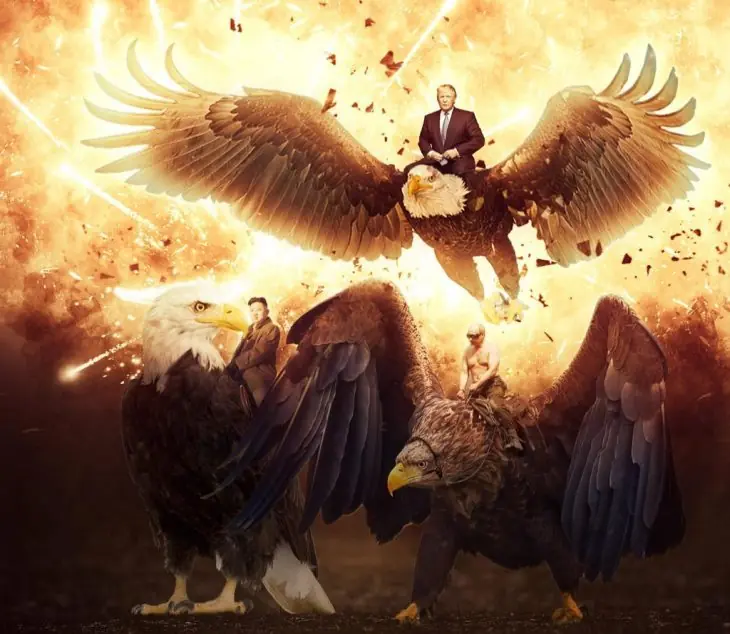 Águila real es víctima de una graciosa batalla de Photoshop Águila real es víctima de una graciosa batalla de Photoshop