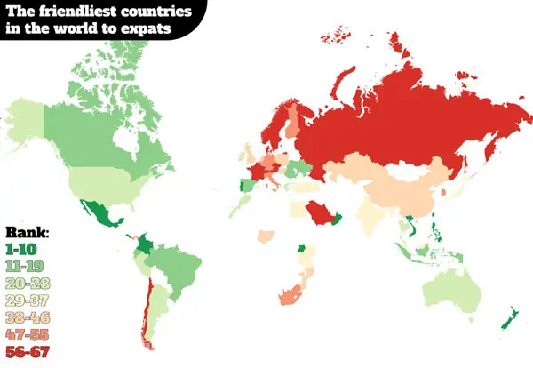 Este es el mapa de los mejores países para hacer amigos