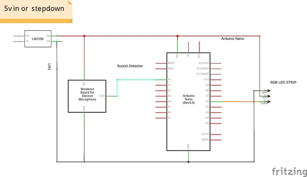 Construye una Lámpara LED de escritorio de música reactiva