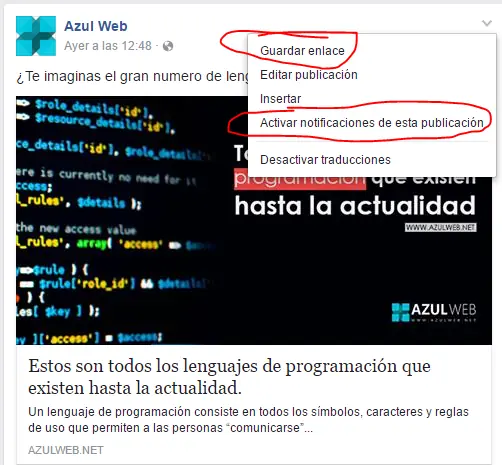 Deja de comentar ward en las publicaciones de facebook