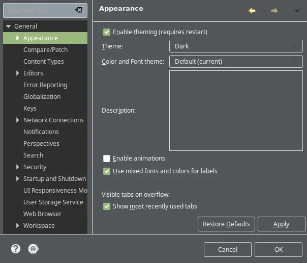 tema dark