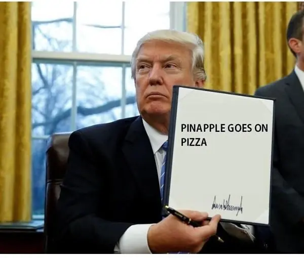 Los memes de Donald Trump mostrando sus órdenes ejecutivas