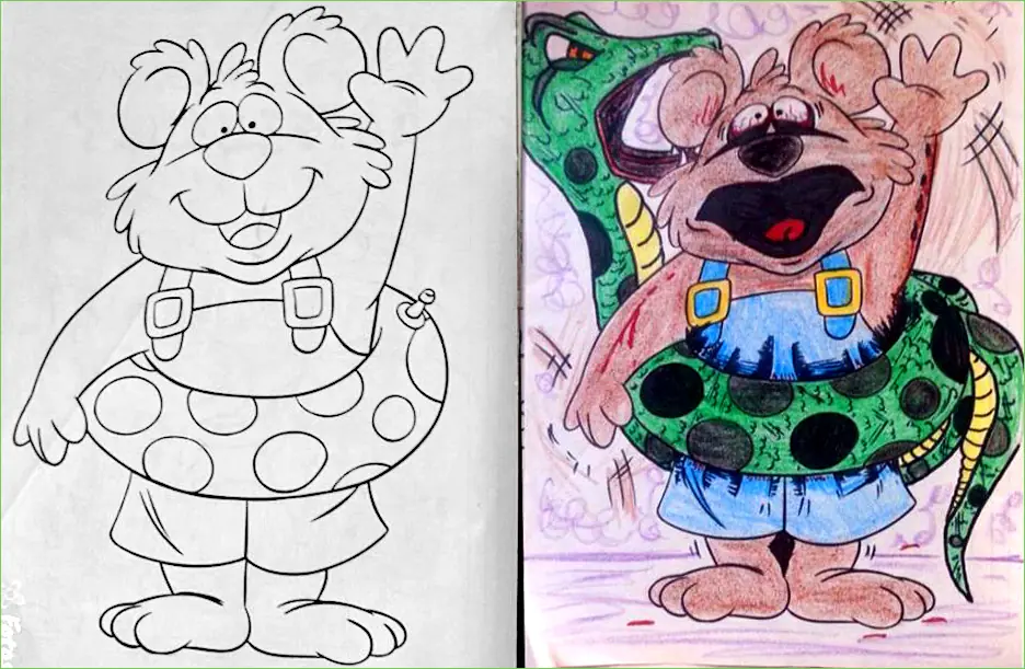 Dibujos de niños coloreados por profesionales? Parte 2