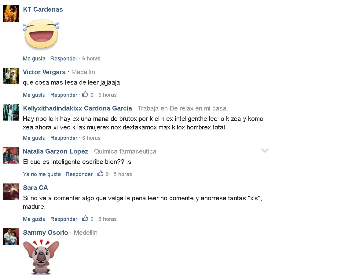 esta chava que no sabe escribir pero nada