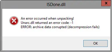 Cómo corregir los errores ISDone.dll y unarc.dll al instalar