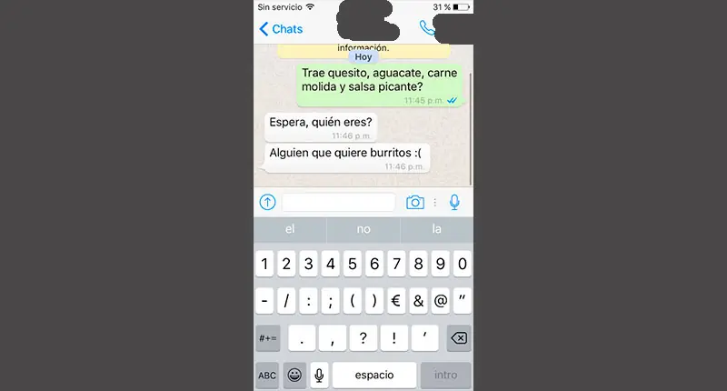 9 conversaciones de WhatsApp con el número equivocado
