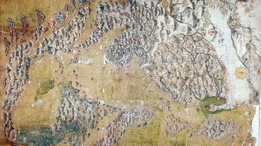 Mapa antiguo muestra la globalización en el siglo XVII