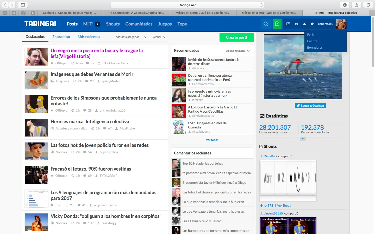 Arreglé un bug de taringa-Exijo respeto Arreglé un bug de taringa-Exijo respeto