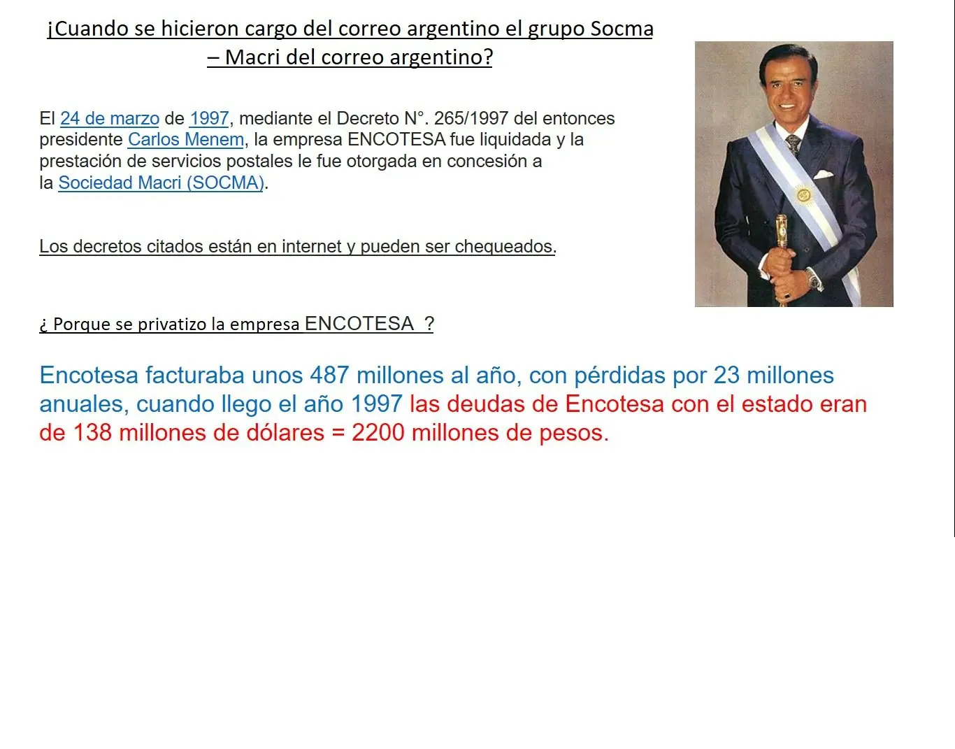 Desmintiendo"Macri se autoperdonó 70 mil millones de deuda"