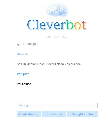 hablé con cleverbot y te lo muestro