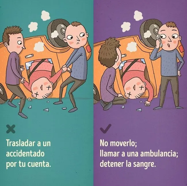 9 Errores peligrosos a la hora de dar los primeros auxilios