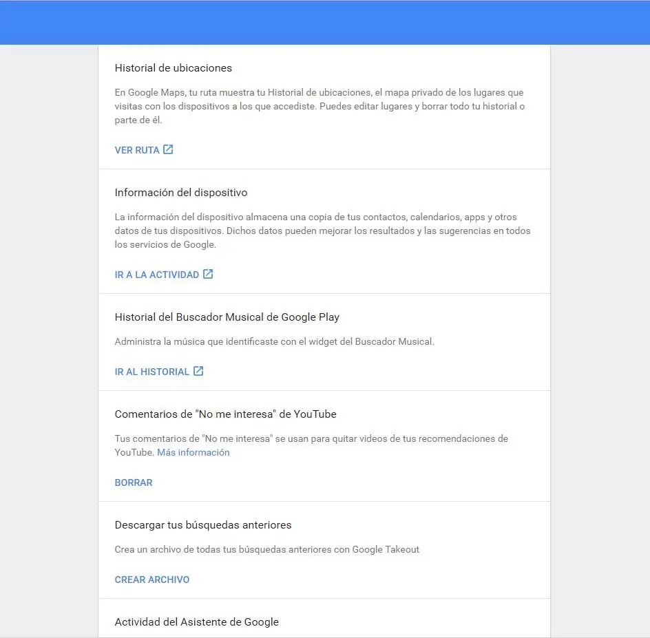 google guarda tus datos