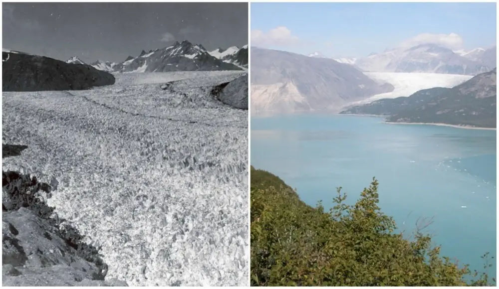 La Tierra antes y ahora. (Fotografías de la NASA)