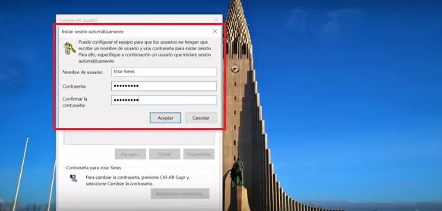 comando netplwiz windows 10