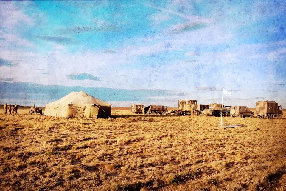 Ejercito Argentino " tanques 9 " en el terreno.