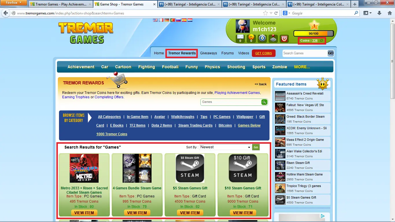 Tremorgames - Gana steamkeys por jugar juegos flash