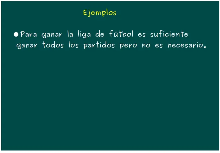 Lógica: condición necesaria y suficiente
