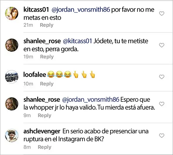 Descubrieron su infidelidad en el instagram de burger king Descubrieron su infidelidad en el instagram de burger king