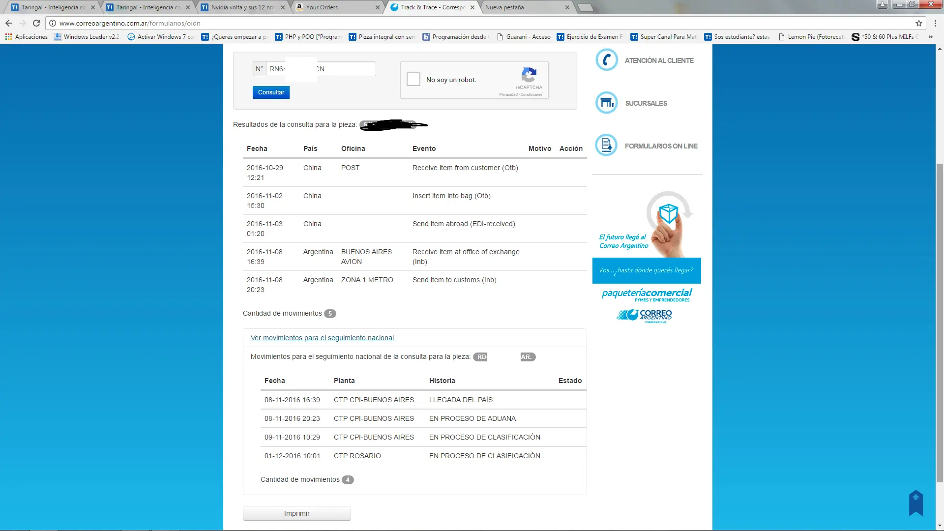 Compre por amazon y me llego en 10 dias