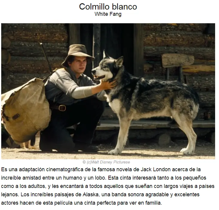¿Te gustan las peliculas y los animales? Pasa y anota!