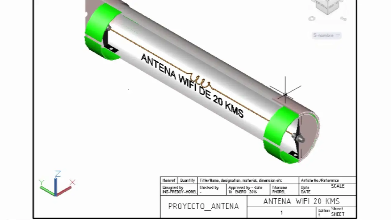 Diseño de Antena Wifi Extrapotente - Dibujo Incluido