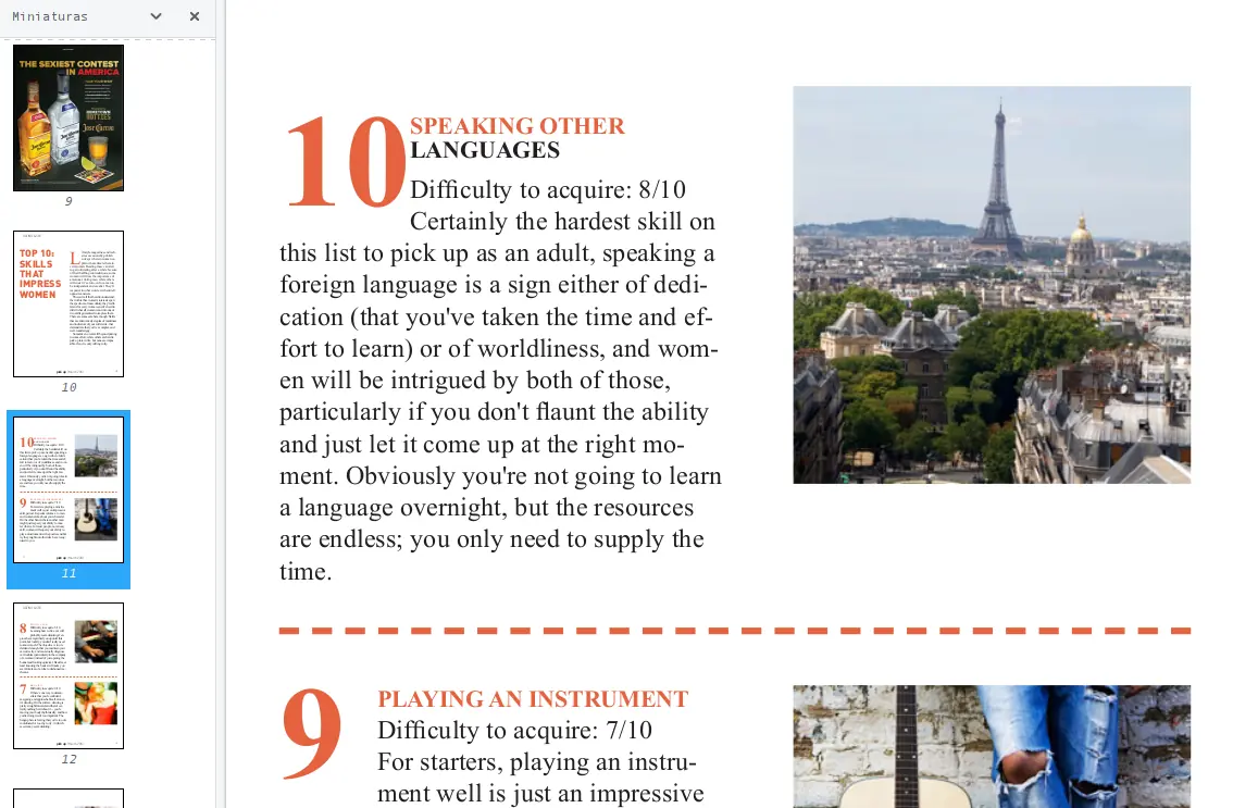 10 habilidades que impresionan a las mujeres