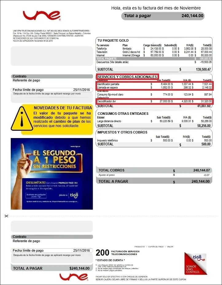 UNE EPM Telecomunicaciones S.A. (Colombia) y sus estafas