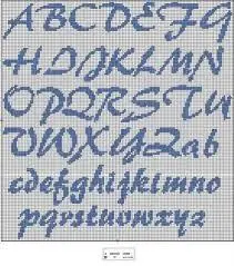 Letras en punto de cruz