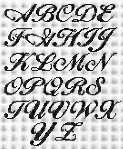 Letras en punto de cruz