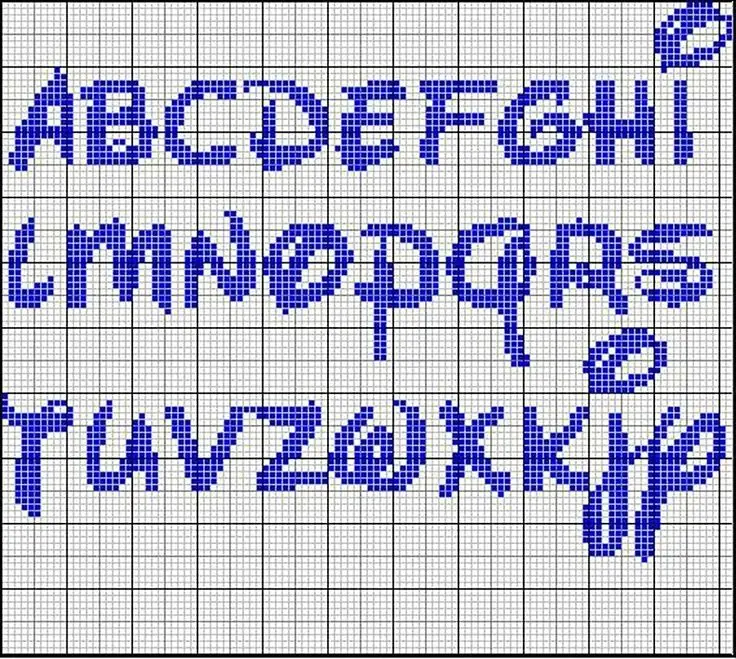 Letras en punto de cruz