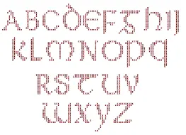 Letras en punto de cruz
