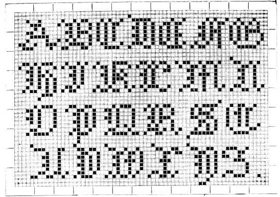 Letras en punto de cruz