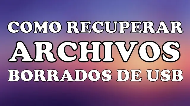 recuperar archivos borrados usb
