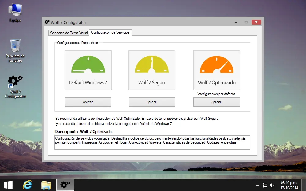 Windows Wolf 7.El desatendido que te parte el7