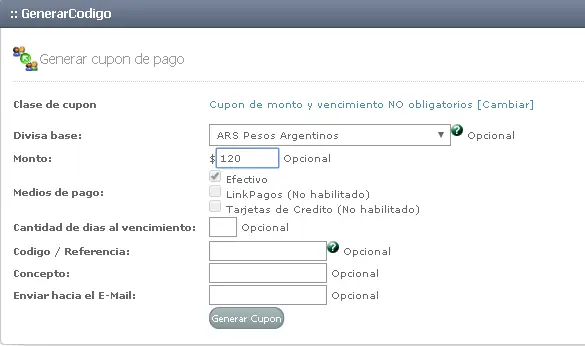 Pagar $100 al correo argentino por pago facil (Telegrama)