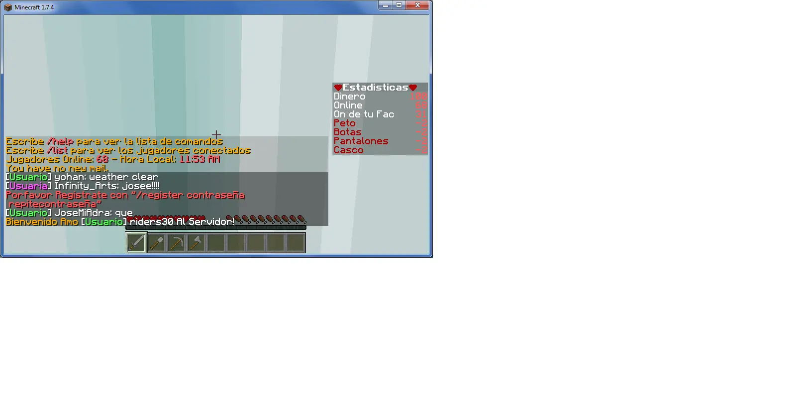 Como Registrarse en un Server de Minecraft