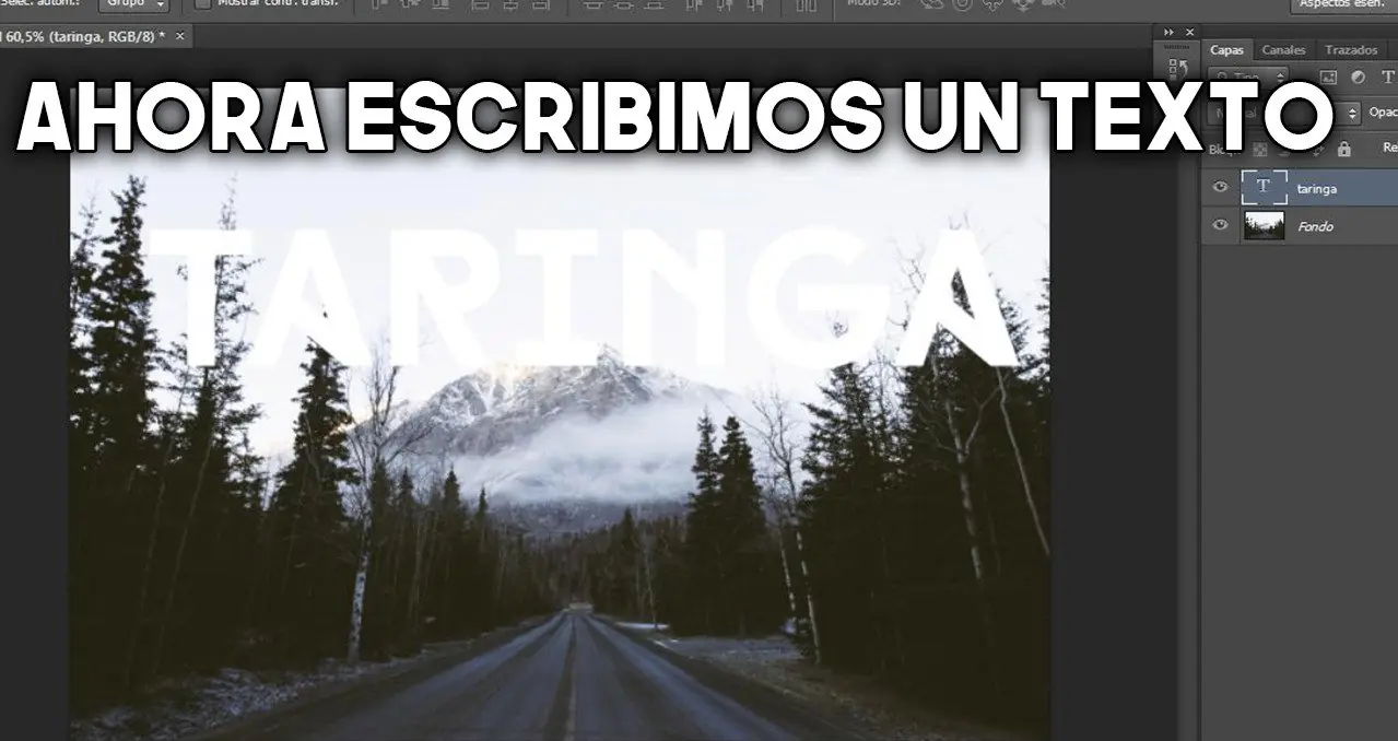 Photoshop Hacer Texto Trasnparen