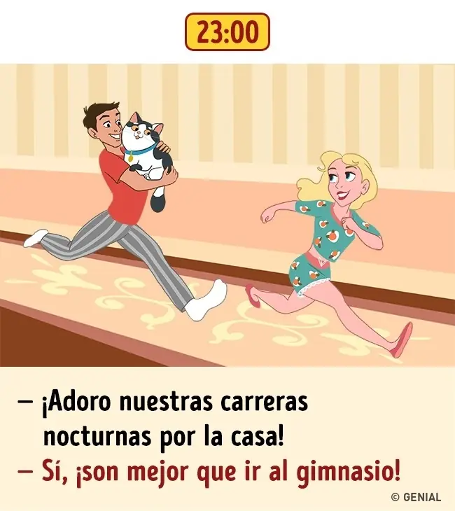 Un día en la vida de mis vecinos de arriba