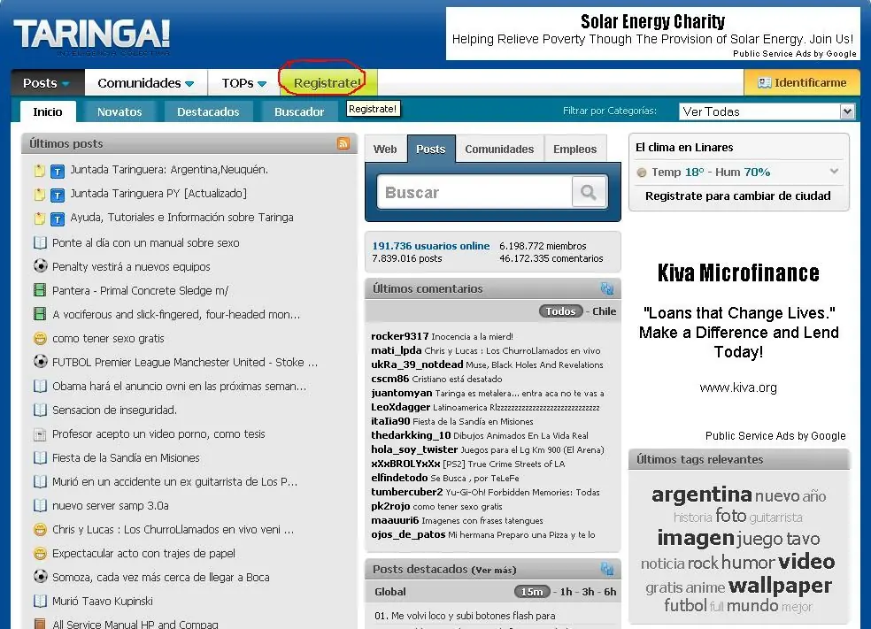 facebook vs taringa facebook vs taringa