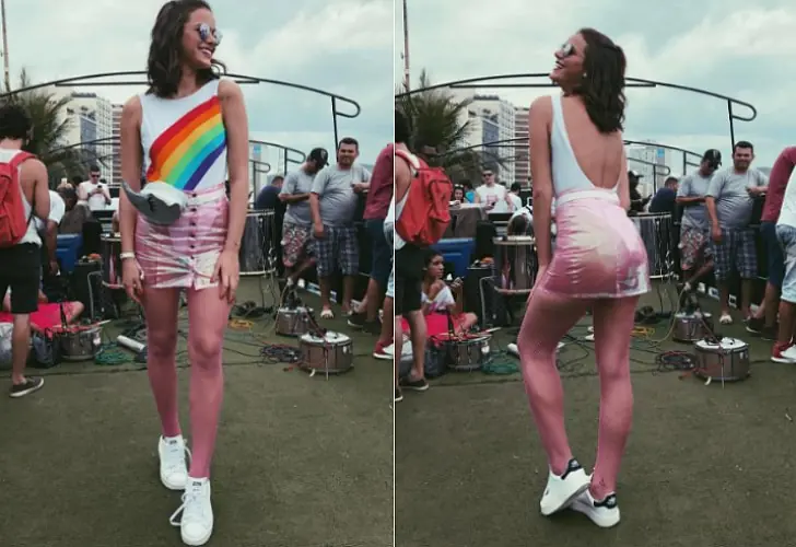 Que cola, la novia de Neymar calento a todos