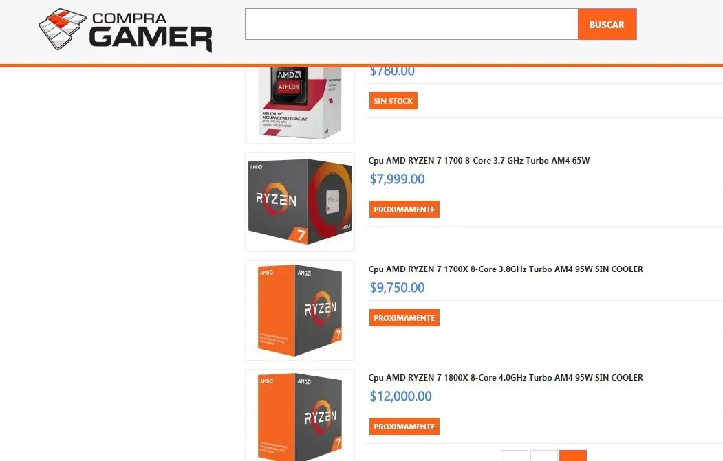 Precios de Ryzen en Argentina