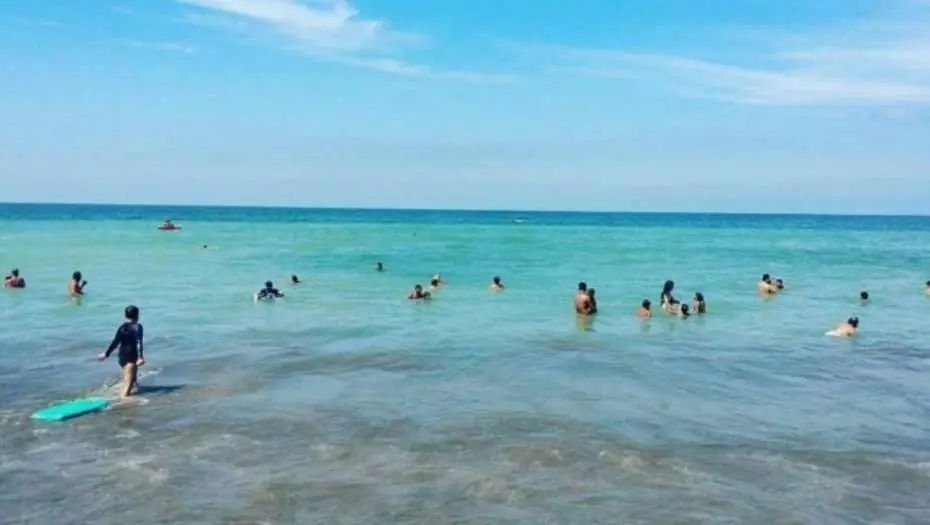 Mar turquesa en Mar del Plata